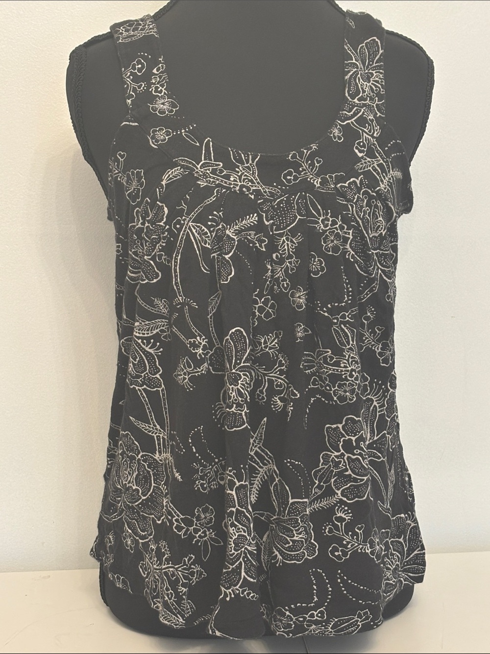 Express Black Floral Print Camisole